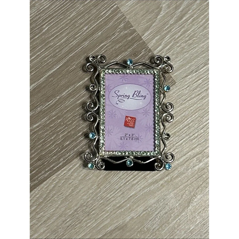 Russ Spring Fling Cute Dainty Rhinestone Accented  2x3in Frame
